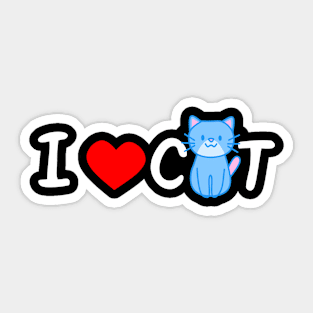 I love cat catlover Sticker